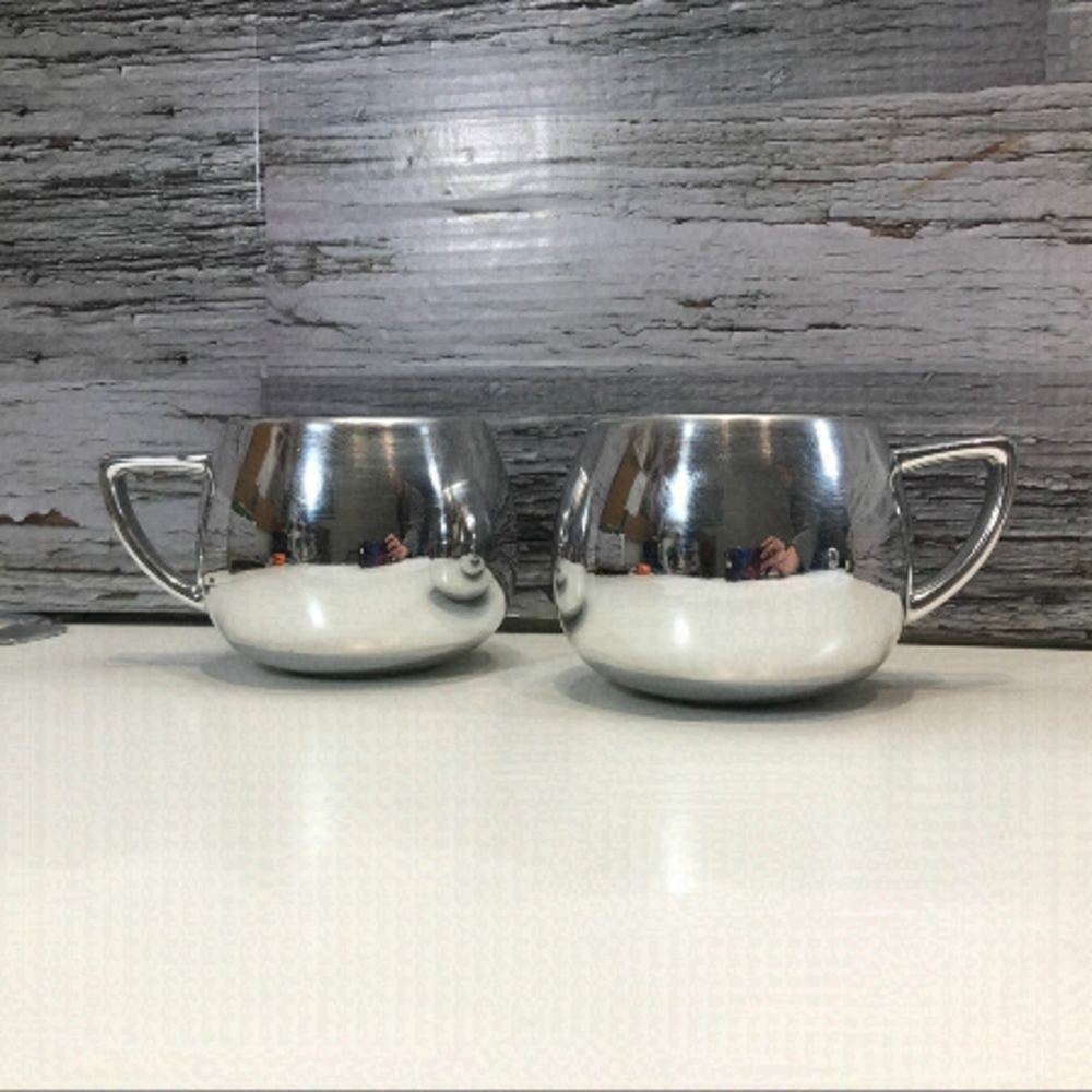 𝅺starbucks Metallic Silver Mugs 2013 set of 2
